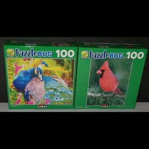 NIB 2 PuzzleBug 100 Piece Puzzles